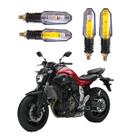 Kit 4 Setas Sequenciais Pisca Led Universal Modelo P50S Moto MT07 2004 2005 2006 2007 2008 2009 2010 2011 2012
