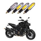 Kit 4 Setas Sequenciais Pisca Led Universal Modelo P50S Moto MT09 2004 2005 2006 2007 2008 2009 2010 2011 2012