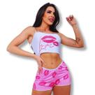 Kit 4 Short Doll Pijama Estampado Baby Doll Jade de Calor