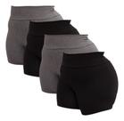 Kit 4 Short Plus Size Fitness Curto Cintura Alta Reforçado Kit 4 Short Plus Size Fitness Curto Cintura Alta Reforçado