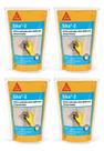 Kit 4 Sika-2 Aditivo Acelerador Veda Concreto Rapido 1 Litro
