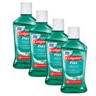 Kit 4 Solução Bucal Colgate Plax Fresh Mint com Flúor sem Álcool 60ml
