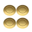 KIT 4 Sousplat Laca Laqueado Metalizado Dourado 32,5cm KIT 4 Sousplat Laca Laqueado Metalizado Dourado 32,5cm