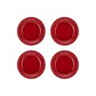 Kit 4 Sousplat Redondo Vermelho Polipropileno 33Cm Rafimex Kit 4 Sousplat Redondo Vermelho Polipropileno 33Cm Rafimex