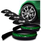 Kit 4 Spoiler Universal Flexível Com Capa de Pinça Preta