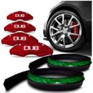 Kit 4 Spoilers Universal Flexível Com Capa de Pinça Cereja