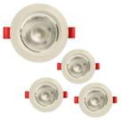 Kit 4 Spot 6500K 5W LED Redondo Luz Branco Frio Bivolt Embutir Direcionável