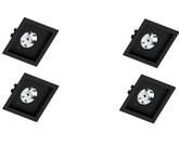 Kit 4 Spot Embutir AR70 Quadrado Preto Face Plana - SaveEnergy