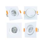 Kit 4 Spot Led 3w Downlight Branco Embutir Teto quadrado