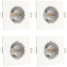 Kit 4 Spot Led Quadrado Direcionável 5W 4000K Bivolt Neutro - Design Sofisticado e Baixo Consumo