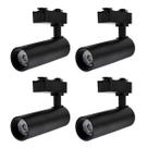Kit 4 Spot Longo Led MR16 para Trilho Eletrificado Preto