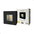 Kit 4 Spot Sobrepor Quadrado 3000K 5W