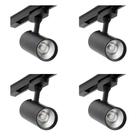 Kit 4 Spots Para Trilho 10w 6500K Preto 2 em 1 Embu Led Kit 4 Spots Para Trilho 10w 6500K Preto 2 em 1 Embu Led