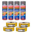 Kit 4 Spray Emborrachado 100ml + 4 Fita Multiuso Manta Autoadesiva