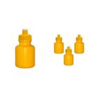 Kit 4 Squeezes 300Ml Amarelo Plástico Premium