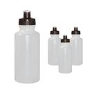 Kit 4 Squeezes 550Ml Tampa Fibra Coco Green