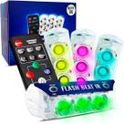 Kit 4 Strobos Flash Beat IR V4 Com Controle 10 Efeitos 7 Cores RGB Zendel