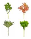 Kit 4 Suculentas Grande Plantas Artificial Verde Decoração Jardim Enfeite