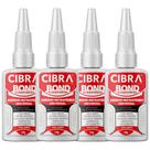 Kit 4 Super Adesivo Instantâneo 20g Universal Cibra Bond