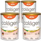 Kit 4 Suplemento Alimentar Colágeno Verisol Sabor Abacaxi c Hortelã 255g Pó Biotina Scoop Dosador