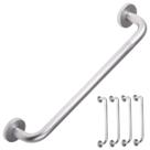 Kit 4 Suporte Barra Apoio Idoso Toalheiro Inox 3cm 63cm