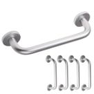 Kit 4 Suporte Barra Apoio Idoso Toalheiro Inox 44cm 2,5cm
