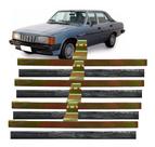 Kit 4 Suporte Calha Vidro + Borracha Porta Opala 4 Portas 1968 a 1992