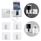 Kit 4 Suporte de Parede para Celular e Controle Remoto Prático Plástico Adesivo Sem Furadeira com Fita Dupla Face