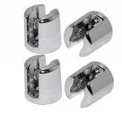 Kit 4 Suporte Fenda Prateleira De Vidro Madeira Cromado 8mm Kit 4 Suporte Fenda Prateleira De Vidro Madeira Cromado 8mm