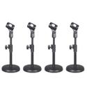 KIT 4 Suporte Pedestal Base de Mesa Microfone Igreja Púlpito