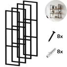 Kit 4 Suporte Prateleira Tripla 30cm Estilo Industrial