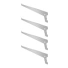 Kit 4 Suporte Simples Para Trilho Cremalheira 50cm Branco Kit 4 Suporte Simples Para Trilho Cremalheira 50cm Branco