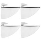 Kit 4 Suporte Tucano Grande Metal Zamak Branco P/ Prateleira