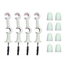 Kit 4 Suporte Varão Duplo Cortina C/ Ponteira 19-19mm Branco