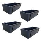 Kit 4 Suportes com Jardineira Azul para Jardim Vertical