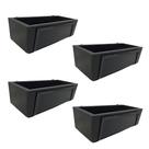 Kit 4 Suportes com Jardineira Preta para Jardim Vertical