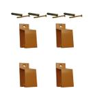 Kit 4 Suportes de Parede para Trilho - Cereja