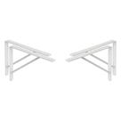 Kit 4 Suportes Mão Francesa Branco 35cm - Alumark