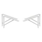 Kit 4 Suportes Mão Francesa Branco 40cm - Alumark