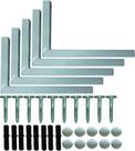 Kit 4 Suportes Mão Francesa Cantoneira Prateira Branco 25cm