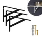 Kit 4 Suportes Mão Francesa para Prateleira 30 cm + kit Instalação