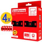Kit 4 Suportes para TV Universal até 40kg - BRU951
