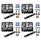 Kit 4 Suportes Protetor Placa Moto Mercosul Antifurto CBM Plástico