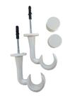 Kit 4 Suportes Simples 28mm Com Ponteira P/ Teto - Pvc
