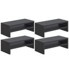 Kit 4 Suportes Stand Para Monitores Mesa Escritório Preto Kit 4 Suportes Stand Para Monitores Mesa Escritório Preto