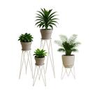 Kit 4 Suportes Tripé de Chão para Vaso de Plantas Piso Interno ou Externo - 30x45x60 e 40cm