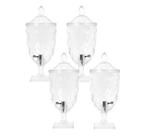 Kit 4 Suqueira com Tampa Diamond de Acrílico 4,5 Litros