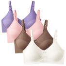 Kit 4 Sutiã Plus Size Reforçado Soutien Em Renda E Sem Bojo Sutian 50 a 54 Microfibra Lingerie Feminina Dia a Dia