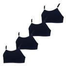 Kit 4 Sutiã Top infantil sem Bojo Algodão Tamanho:PCor:Preto