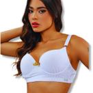 Kit 4 Sutiãs Canelado Com Bojo Push Up Efeito Silicone Premium